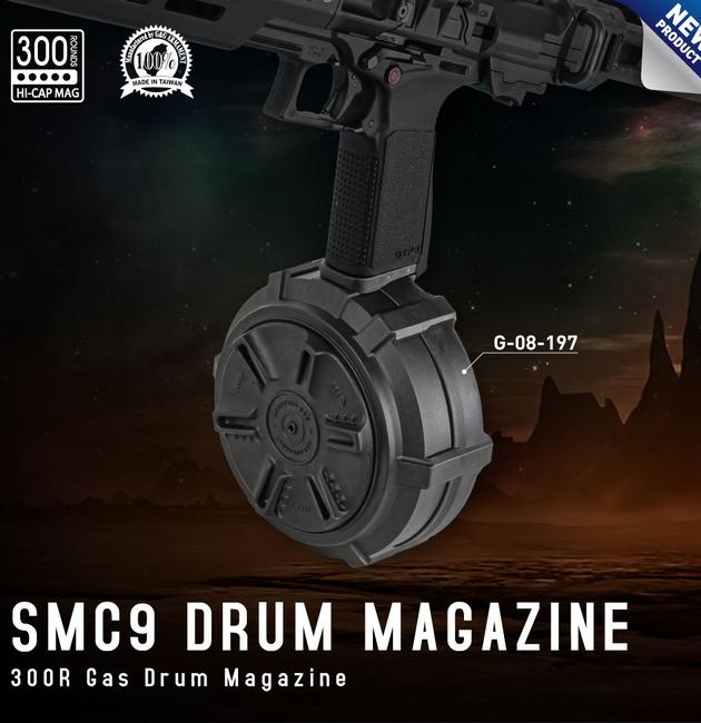 Magasin gtp9/smc-9  drum  300bbs gaz - 6mm