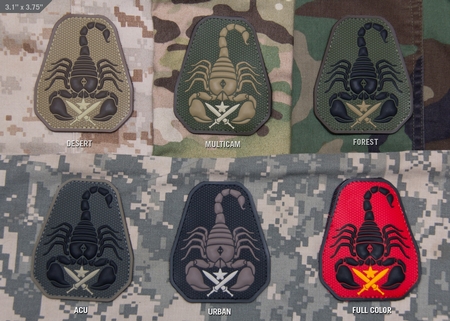 Scorpion unit patch-pvc-3,1'' x 3,75''